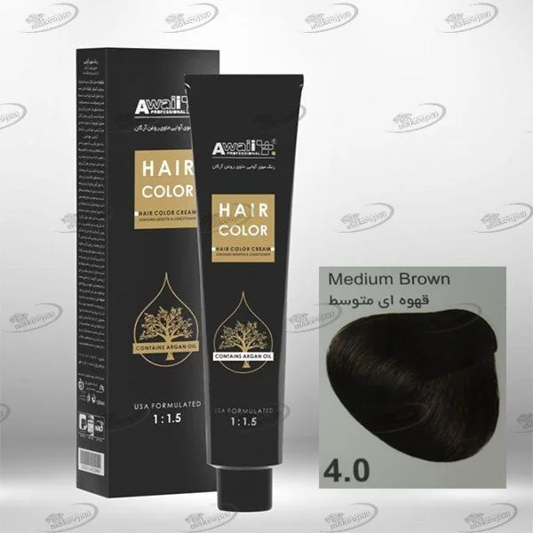 رنگ مو آوایی قهوه ای متوسط شماره 4.0