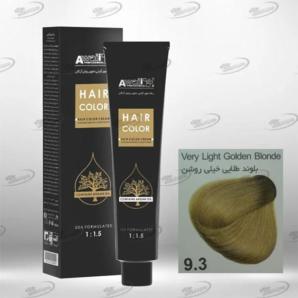 رنگ مو آوایی طلائی خیلی روشن شماره 9.3