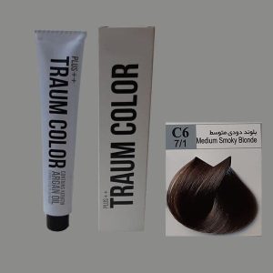 رنگ موی ترام کالر قهوه ای دودی روشن C6 - 7.1