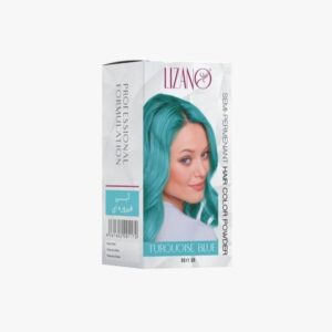 پودر دکلره رنگی لیزانو LIZANO رنگ آبی فیروزه ای